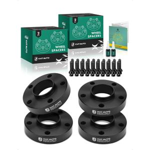 YHTAUTO 5x120 Hub Centric Wheel Spacers 30 mm Compatible with BMW 1/3/5/6/7/8/M3/M5/M6/Z3/Z4/Z8 Series, w/ M12x1.5 & 10.9 Grade Studs, 72.56 mm Hub Bore 5 Lug 4PCS Black Wheel Spacer