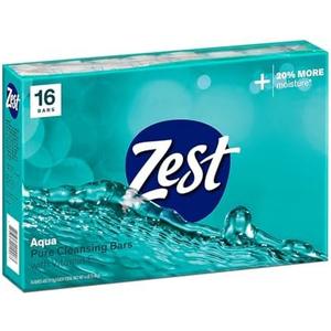 Zest Bar Soap - Enriched with Vitamin E - Moisturizing Body Soap - Gentle Soap - Paraben-Free Soap Bar - Suitable for All Skin Types - Aqua - 16 Pc