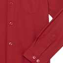 AXNY Boys Slim Fit Solid Super Stretch Solid Button Down Shirt (Red)