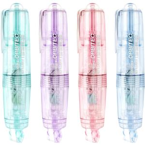 Refillable Retractable White Correction Tape,4PCS Cute Correction Tape P, with Easy to Use Mini Aesthetic Pen Shaped Applicator for School Office Supplies