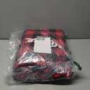 Bare Home Flannel Sheet Set Prints, 100% Cotton, Velvety Soft Heavyweight - Christmas Holiday Sheets - Double Brushed Flannel - Extra Softness, Comfort - Deep Pocket (Queen, Buffalo Plaid - Red/Black)