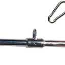 qibylift Wide Grip Lat Pull Down Bar Cable Attachment LAT Pull Down Bar Press Down Machine Attachments V-Shaped Bars with Rubber Handgrips & Revolving Hanger (24 Inch)