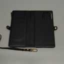 Defencase for iPhone 13 Pro Max Magnetic Wallet Case Compatible with Magsafe with RFID Blocking Zipper Strap Card Holder for Women, PU Leather Detachable Case for iPhone 13 Pro Max (6.7"), Black