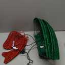 Ogrmar 24in Outdoor Christmas Wreath Decoration, LED Metal Bow Christmas Wreath Decoration, Lighted Xmas Decor, Pre Lit Lights Holiday Decor