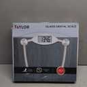 Taylor Digital Bathroom Scale, Body Weight Scale, Instant On and Off, 400 lb Capacity, Sturdy Clear Glass with Chrome-Finish Base