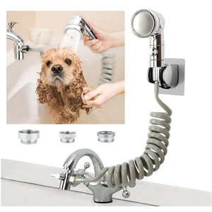 ZCONIEY Sink Faucet Sprayer Attachment Hair Pet Rinser Showerhead with Stop Watersaving Function