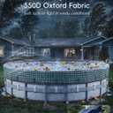POOLHACKER 550D Heavy-Duty 21 ft Round Pool Cover for Above Ground Pools