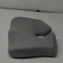 C CUSHION LAB Patented Pressure Relief Seat Cushion for Long Sitting Hours on Office/Home Chair, Car, Wheelchair - Extra-Dense Memory Foam for Hip, Tailbone, Coccyx, Sciatica - Light Grey (Gray)