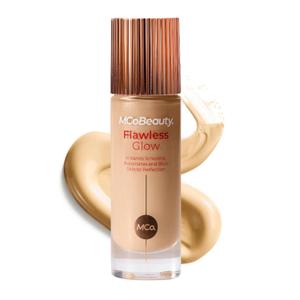 MCoBeauty Flawless Glow Luminous Skin Filter 2.5 Fair - 4-in-1 Liquid Foundation Primer Highlighter Makeup - Dewy Radiant Skin Tint with Squalane for Face - Buildable Glow Complexion Booster - 1 Fl Oz