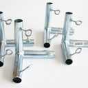 4pcs 3 Way 1" Flat Corner Canopy Fittings Batting Cage Fittings (F3B) - Fits 1" EMT Pipe that has an outer diameter of 1 3/16"