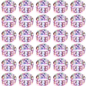 Tuanse 49 Pack LED Fairy Lights Battery Operated String 3 Speed Modes 7 Ft 20 LED Starry Wedding Decoration Waterproof Wire Twinkle Light for DIY Jar Bedroom Christmas (Rainbow Color)