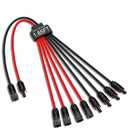 Solar Connectors for 4 Solar Panels,Tool-Free Solar Panels Connectors,Waterproof Solar Panel Splitter, 2 to 8 Y Branch Parallel Adapter for Solar Cable Extension (1 PC)