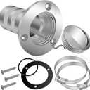 1-1/2"(38mm) Boat Gas/Fuel Deck Fill/Filler with Keyless Cap1.5inch Stainless Steel Deck Filler Marine Hardware for Boat, Yacht, Caravan, Mirror- Polished Head