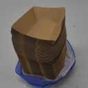 JOLLY CHEF 2lb Paper Food Trays, 100 Pack Disposable Paper Boat, Kraft Serving Boats, Food Holder Trays for Snacks French Fries Nachos Hot Dog Tacos BBQ Party