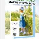 11x17 Double Sided Photo Paper Matte, Goefun 200GSM/54LB Presentation Paper for Inkjet Printer, 100 Sheets