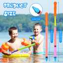 Wettarn 48 Pcs Crayon Water Guns Bulk 25" Long Range Water Tube Squirters Big Water Shooters Water Suction Gun Beach and Pool Toys for Summer Pool Party Water Game Boys Girls Adults