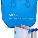 3 x Shaker Dental Floss Picks Travel Case, Dispenser with 5 Cartridges (20 High-Performance Floss Picks Pre-Filled Each), Sleek & Perfect for Handbags, Blue