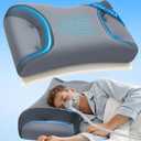 IKSTAR CPAP Pillow for Side Sleepers with Larger Cutouts – Adjustable Height Memory Foam – Fits Most Nasal/ Full-Face/ Pillow Masks – Helps Reduce Mask Pressure & Air Leaks – Cooling Washable Cover