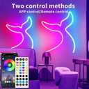 segrass 32.8ft LED neon Lights with Remote APP Control IP65 Waterproof Flexible Neon Strip Lights 24V RGB Rope Lights for Bedroom Room Outdoors Dcor