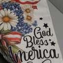 CROWNED BEAUTY 4th of July Garden Flag God Bless America 12x18 Inch Double Sided Independence Day Patriotic Yard Decorations for Outside (Multi)