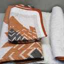 Dintszyayue Terracotta Quilt Set Twin Size,2 Piece Boho Aztec Texture Bedspread Coverlet Set Reversiber Lightweight Bedding Set Geometric Bohemian Bed Cover with 1 Pillowcases(Terracotta,68"x86") (Twin 68"x86")
