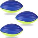 8.5" Foam Spiral Football PU Coated High Density Soft Balls, Set of 3, for Kids Sports Training Practice Indoor Outdoor Play