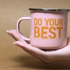 Do Your BEST Funny Bernese Mountain Dog Lover Pet Owner Idea - 12 Oz Pink Stainless Steel Camping Mug