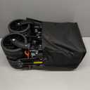 Navatiee Big Wheels Collapsible Wagon Cart Foldable, Heavy Duty Beach Wagon with Silent All-Terrain Wheels, Folding Utility Grocery Cart with Side Pocket and Brakes for Camping Garden Sports, Black (140L)