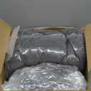 Tudomro 2 Pcs Dark Gray 66'' Outdoor Chaise Lounge Cushion Waterproof Patio Lawn Pool Chaise Lounge Cushion with Headrest Pillow & Ties Weather Fade Resistant Replacement Longue Chair Pad