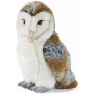 Living Nature Large Barn Owl Stuffed Animal | Fluffy Owl | Soft Toy Gift for Kids | 10 inches (youth large / 11-13)