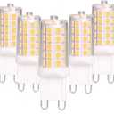 BAOMING G9 LED Bulb Dimmable 4W, 40 Watt T4 G9 Halogen Equivalent, 2700K Soft Warm White, 120V No-Flicker, Chandelier Lighting 450LM (5 Pack)