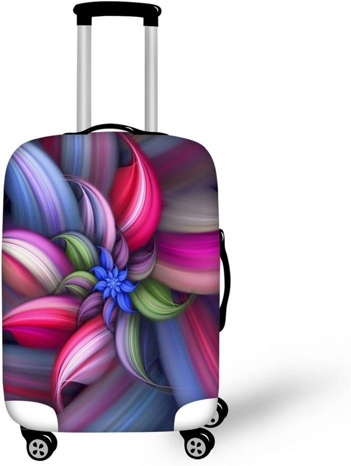 Flower 3D Printed Travel Luggage Cover Baggage Suitcase Protector Fit 18-21 Inch Luggage (Abstract Floral 1)