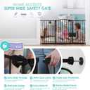 Regalo Safety 30.5"-58" Extra Wide Baby Gate, Bottom of Stairs & Doorways