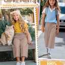 Halfchet Girls Capri Pants Wide Leg Sweatpants Baggy Cropped Pants Loose Fit Casual Basic Capris with Pockets for Ages 5-14