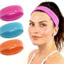 BURLYBANDS Wide Womens Non-Slip Headbands - Athletic Headbands for Women - Non-Slip Headband for Gym, Running, Sports & Exercise - Workout Head Bands for Womens Hair (Multi)