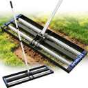SporGain Lawn Leveling Rake 40"x10", Lawn Leveler with Aluminum Rollers