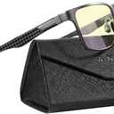 ANYLUV Blue Light Blocking Glasses Men Computer Gaming Glasses Lightweight Al-Mg Metal Anti Eyestrain Eye Protection