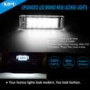 KDM LED License Plate Light With Error Free Load Resistors for Chevy Corvette SS Equinox Impala GMC Terrain Buick ATS CTS,Rear Tag Lamp Assembly Powered 18-SMD 6000K White,2 Pack