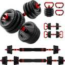 Adjustable Dumbbell Set,20/30/45/70/90lbs Free Weight with Connector