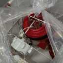 Christmas Lighted Best Gift Boxes Surprise,50 Warm White LED Lights.White Snowflake Velvet Gift Box&Red Bow,Turned On,Top of The Box Opens to Reveal Santa Claus.Indoor Christmas Home Yard Lawn Decor.