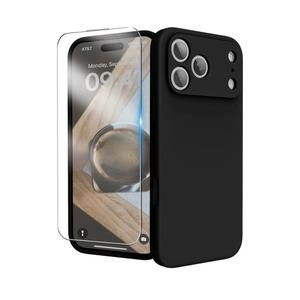 for iPhone 17 Pro Max Case, Liquid Silicone Cover with Camera Protection Anti-Scratch Soft Microfiber Lining Shockproof Protective Phone Case for iPhone 17 Pro Max 6.9", Black
