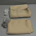 Dorm Home Solid Thicken Bunk Blackout Bed Curtains Cloth Bed Canopy Men Women Single Sleeper (2 panels, Beige)