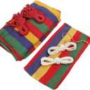 WoneNice Outdoor Double 2 Person Cotton Hammock Striped Red