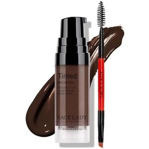 SACE LADY 3D Eyebrow Gel Long Lasting 24 Hours Waterproof Smudge-proof Brow Cream Makeup Kit (02 DARK BROWN, 0.2Fl Oz)