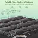 BEDLORE Full Size Mattress Topper Viscose Derived from Bamboo, Thick Pillow Top Mattress Pad with Stretchable Pockets for 6"-15" Mattress, Breathable Mattress Topper for Back Pain Relief(Dark Gray)