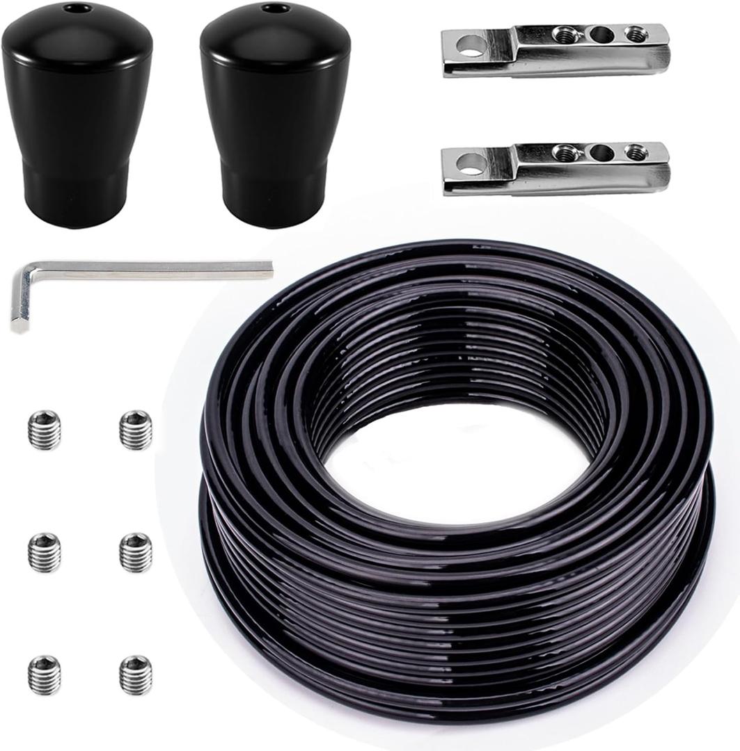 32.8Ft PU Gym Fitness Cable with Ball Stopper Ends for Home Gym Machine Accessories,LAT Pulldown, Low Row, Functional Trainer Machine