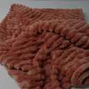 BEDELITE Fleece Blanket Twin Size  3D Ribbed Jacquard Soft and Warm Decorative Fuzzy Blankets  Cozy, Fluffy, Plush Lightweight Throw Blankets for Couch, Bed, Sofa(Pink, 60x80 inches)