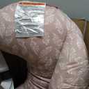 Momcozy Original Nursing Pillow for Breastfeeding-Innovative Safety Guard - Wider Feeding Pillows for More Support for Mom & Baby- Easier Nursing & Hand Free- Fit for All, Removable Cotton Cover (Pink Snuggle)