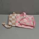 Tiny Twinkle Mess Proof Wet Bags | 2-Pack Reusable Waterproof Wet Bags for Swimsuits | Baby Clothes | Travel & Diaper Bag (Pink, Brown Checkers)