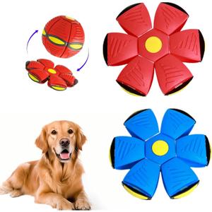 2 Pack Flying Saucer Ball for Dogs, Pet Flying Discs Toys, Interactive Dog Disc Saucer Ball Toy, Dogs Games Toys for Medium Large Dogs Pet and Kids Outdoor Sports Exercise No Light